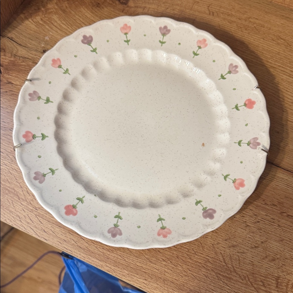 Vernon Ware Pink Lady Hand Painted Plate